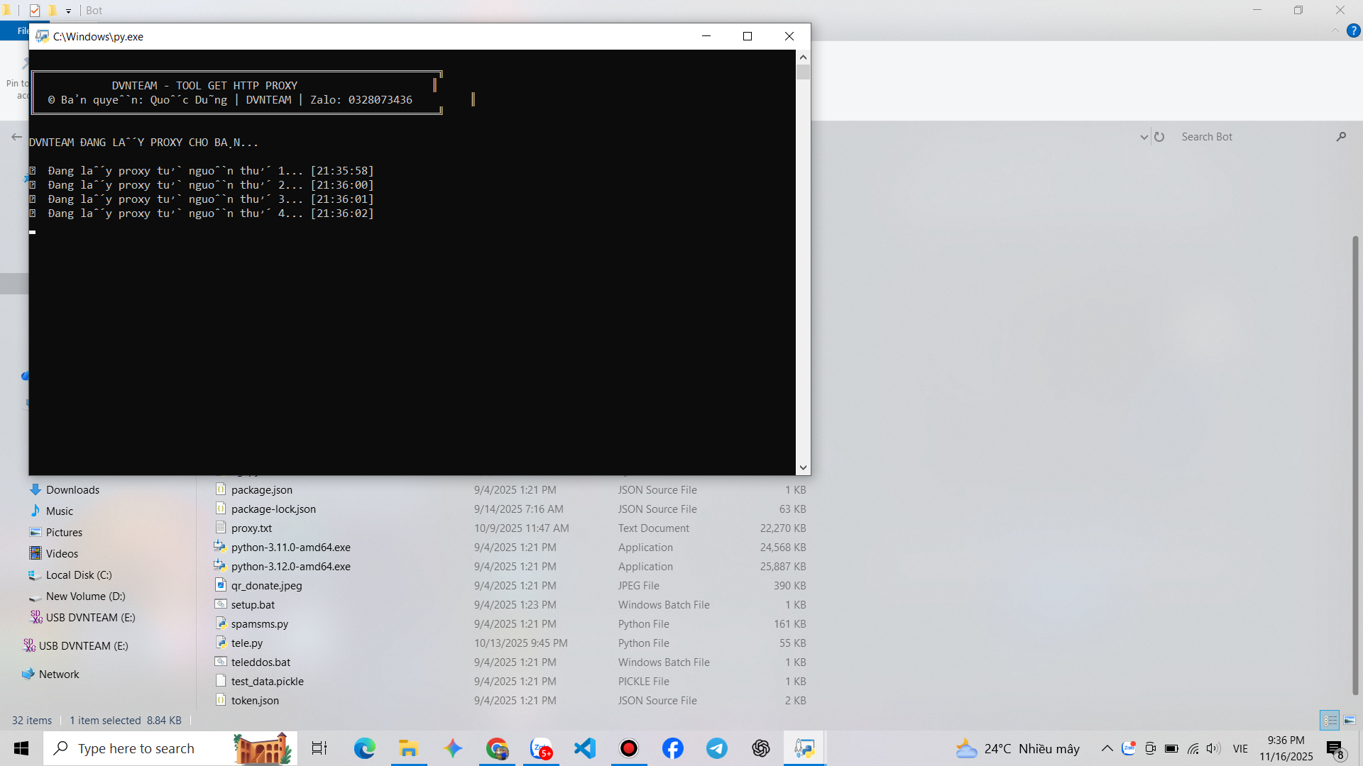 TOOL GET PROXY PYTHON VIP